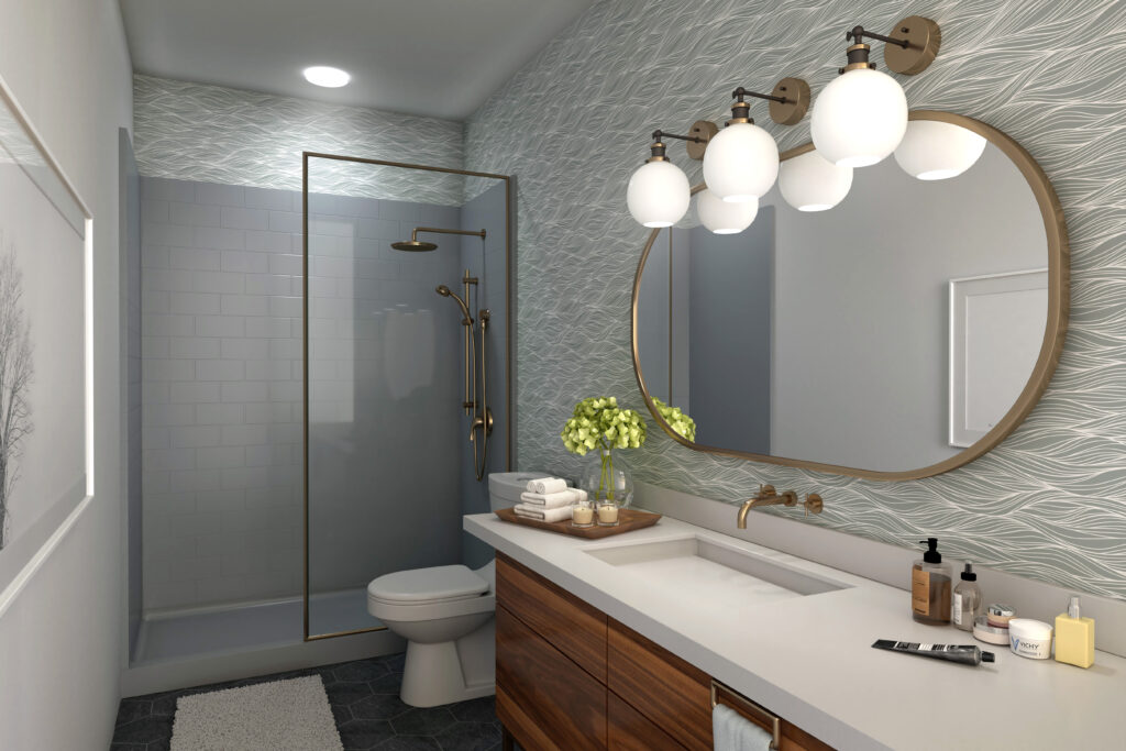 Bathroom Interior Remodeled Shower