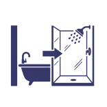 Tub to Shower Icon
